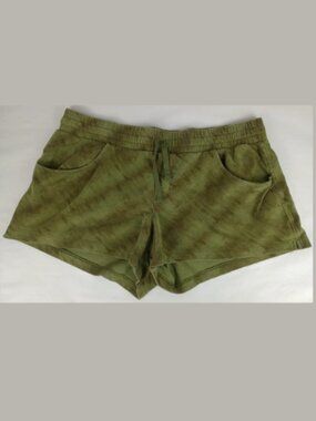 Alpine Design Womens XXL Green 3 Pockets Elastic Waist Comfy Sweat Shorts